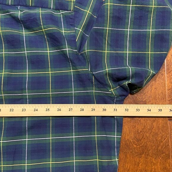 Polo Ralph Lauren Big & Tall Navy Green Button Front Casual Shirt Men's Size 3XL - Picture 8 of 9